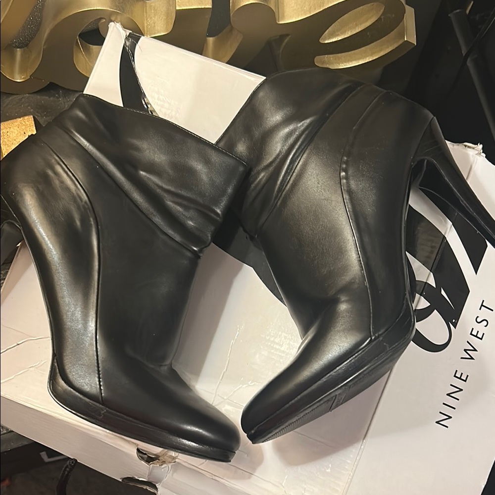 Nine West Black Heeled Boots